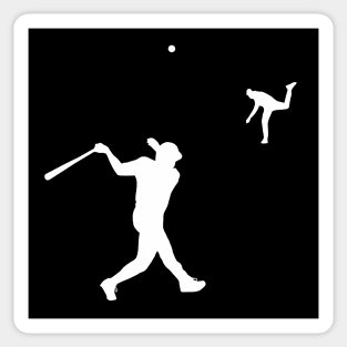 Long Ball Minimalist Batter Ball Baseball Hitter Home Run Sticker